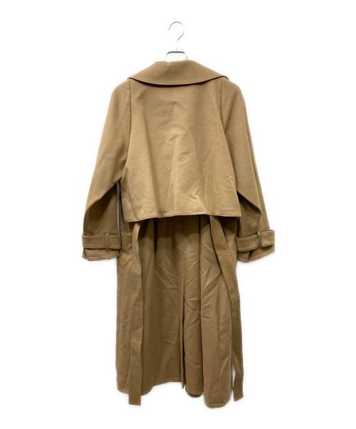 ELIN（エリン）ELIN (エリン) カシミヤタッチウールオーバーコート キャメル サイズ:SIZE 38の古着・服飾アイテム