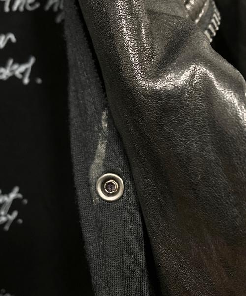 ISAMU KATAYAMA BACKLASH（イサムカタヤマ・バックラッシュ）ISAMU KATAYAMA BACKLASH (イサムカタヤマ・バックラッシュ) ジャパンダブルショルダータンニン製品染めWライダース ブラック サイズ:SIZE Mの古着・服飾アイテム