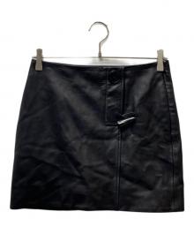 Acne studios（アクネ ストゥディオス）の古着「17AW レザーミニスカート」｜ブラック