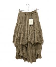 AMBERGLEAM（アンバーグリーム）の古着「2WAYティアードスカート」｜オリーブ