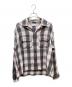 UNUSED（アンユーズド）の古着「Long sleeve check shirt チェックシャツ」｜グレー×ピンク