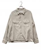 UNUSEDアンユーズド）の古着「US2526 flannel shirt BEIGE フランネルシャツ」｜ベージュ