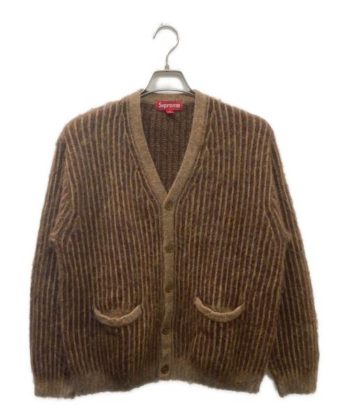 SUPREME（シュプリーム）Supreme (シュプリーム) 25SS 2-Tone Mohair Cardigan ツートーンモヘアカーディガン ブラウン サイズ:Sの古着・服飾アイテム