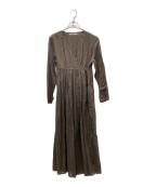 ne quittez pasヌキテパ）の古着「ロングスリーブワンピース」｜ブラウン