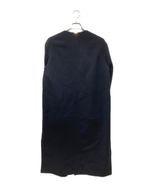 MUSE de Deuxieme Classe（ミューズ ドゥーズィエム クラス）MUSE de Deuxieme Classe (ミューズ ドゥーズィエム クラス) リバーロングノーカラーコート ネイビー サイズ:38の古着・服飾アイテム