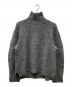 Mame Kurogouchiマメクロゴウチ）の古着「21AＷ Ｗool cashmere brushed roll neck knitted top ニット」｜ホワイト×ブラック