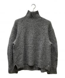 Mame Kurogouchi（マメクロゴウチ）の古着「21AＷ Ｗool cashmere brushed roll neck knitted top ニット」｜ホワイト×ブラック