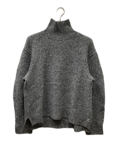 Mame Kurogouchi（マメクロゴウチ）mame kurogouchi (マメクロゴウチ) 21AＷ Ｗool cashmere brushed roll neck knitted top ニット ホワイト×ブラック サイズ:1の古着・服飾アイテム