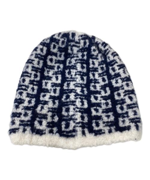 CHANEL（シャネル）CHANEL (シャネル) カシミヤシルクニット帽 ネイビーの古着・服飾アイテム
