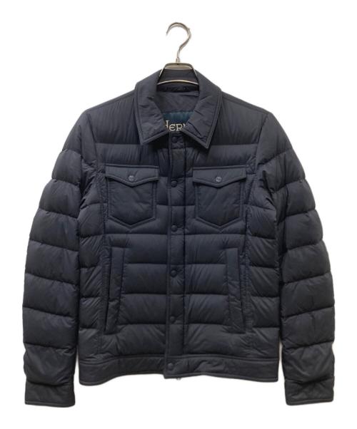 HERNO（ヘルノ）HERNO (ヘルノ) LA DENIM DOWN JACKET ダウンジャケット ブラック サイズ:46の古着・服飾アイテム
