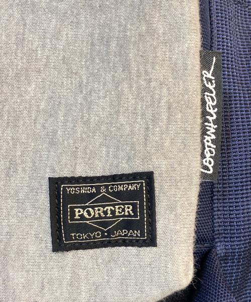 PORTER（ポーター）PORTER (ポーター) LOOPWHEELER (ループウィラー) バックパック ネイビー×グレーの古着・服飾アイテム