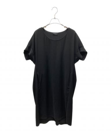 中古・古着通販】LIMI feu (リミフゥ) 半袖ワンピース ブラック サイズ