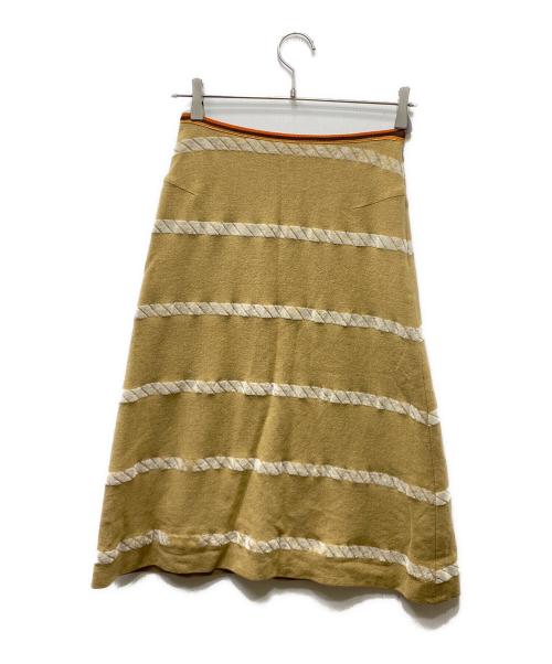 mina perhonen（ミナ ペルホネン）mina perhonen (ミナ ペルホネン) ウールスカート ベージュ サイズ:なしの古着・服飾アイテム