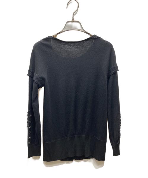 mina perhonen（ミナ ペルホネン）mina perhonen (ミナ ペルホネン) デザインカーディガン ブラック サイズ:36の古着・服飾アイテム