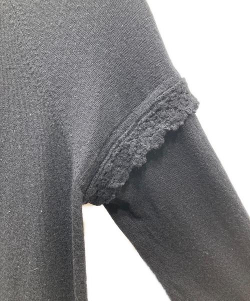 mina perhonen（ミナ ペルホネン）mina perhonen (ミナ ペルホネン) デザインカーディガン ブラック サイズ:36の古着・服飾アイテム