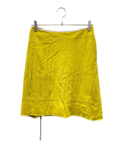 mina perhonen（ミナ ペルホネン）mina perhonen (ミナ ペルホネン) ウールデザインスカート イエロー サイズ:不明の古着・服飾アイテム