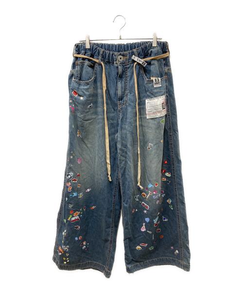 Maison MIHARA YASUHIRO（メゾン ミハラ ヤスヒロ）Maison MIHARA YASUHIRO (メゾン ミハラ ヤスヒロ) フュージディティールステッカージーンズ インディゴ サイズ:38の古着・服飾アイテム