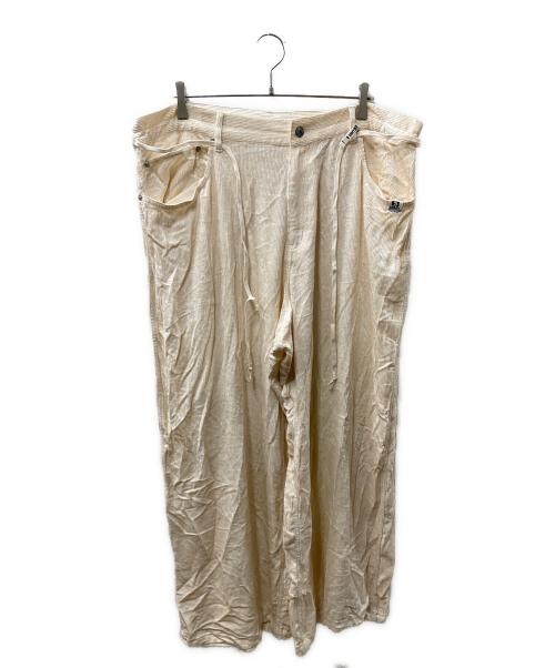 Maison MIHARA YASUHIRO（メゾン ミハラ ヤスヒロ）Maison MIHARA YASUHIRO (メゾン ミハラ ヤスヒロ) レーヨンコーデュロイワイドパンツ アイボリー サイズ:SIZE 40の古着・服飾アイテム