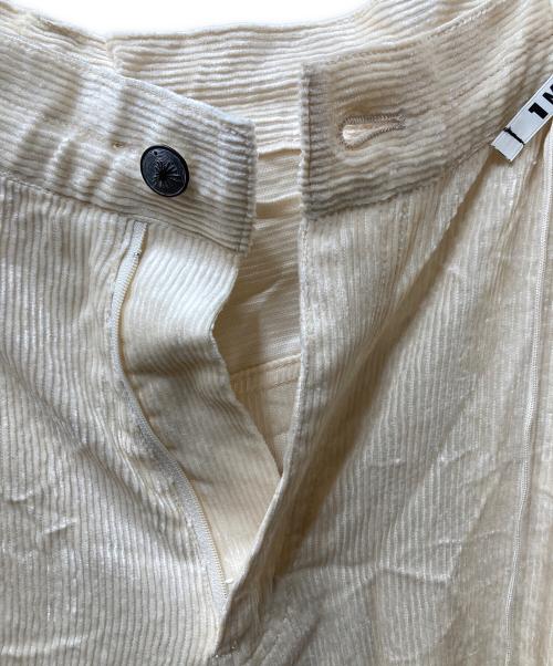 Maison MIHARA YASUHIRO（メゾン ミハラ ヤスヒロ）Maison MIHARA YASUHIRO (メゾン ミハラ ヤスヒロ) レーヨンコーデュロイワイドパンツ アイボリー サイズ:SIZE 40の古着・服飾アイテム