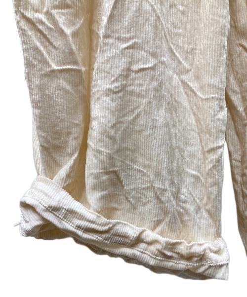 Maison MIHARA YASUHIRO（メゾン ミハラ ヤスヒロ）Maison MIHARA YASUHIRO (メゾン ミハラ ヤスヒロ) レーヨンコーデュロイワイドパンツ アイボリー サイズ:SIZE 40の古着・服飾アイテム