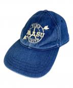 masuエムエーエスユー）の古着「エンブロイダリーウォッシュドデニムキャップ」｜インディゴ