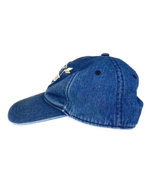 masu（エムエーエスユー）MASU (エムエーエスユー) エンブロイダリーウォッシュドデニムキャップ インディゴの古着・服飾アイテム