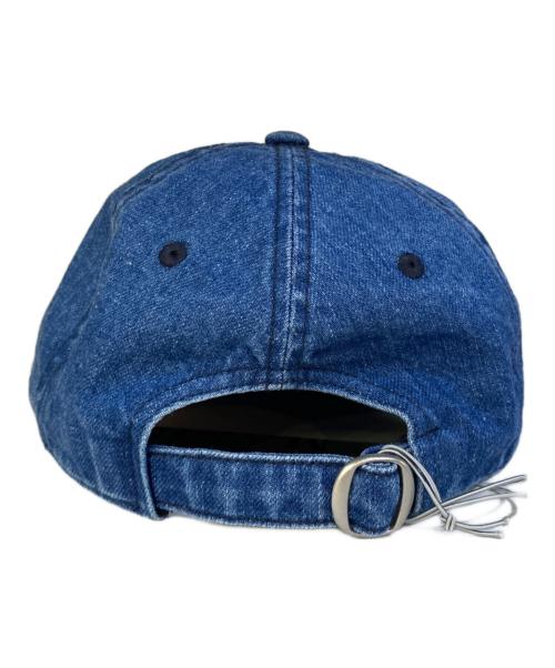 masu（エムエーエスユー）MASU (エムエーエスユー) エンブロイダリーウォッシュドデニムキャップ インディゴの古着・服飾アイテム