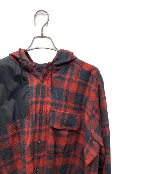 MOUNTAIN RESEARCH（マウンテンリサーチ）MOUNTAIN RESEARCH (マウンテンリサーチ) Hooded MT Shirt レッド サイズ:ｌの古着・服飾アイテム