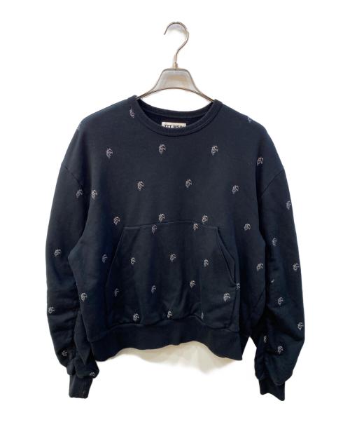 TTT MSW（ティー）TTT MSW (ティー) エンジェル刺繍　クルーネックスウェット ブラック サイズ:Lの古着・服飾アイテム