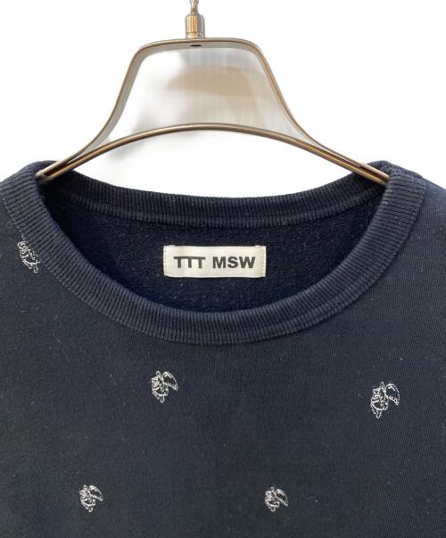 TTT MSW（ティー）TTT MSW (ティー) エンジェル刺繍　クルーネックスウェット ブラック サイズ:Lの古着・服飾アイテム