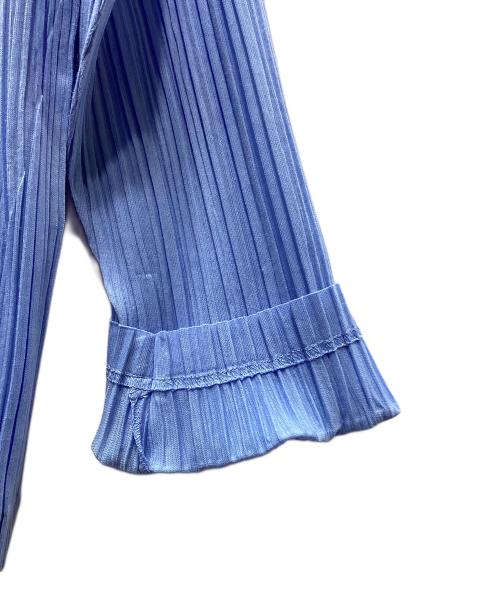 PLEATS PLEASE（プリーツプリーズ）PLEATS PLEASE (プリーツプリーズ) RAMIE PLEATS プリーツカーディガン ブルー サイズ:不明(表記無)の古着・服飾アイテム