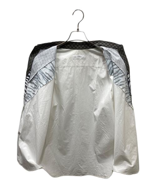 TOGA VIRILIS（トーガ ビリリース）TOGA VIRILIS (トーガ ビリリース) Fabric Triangle Panel LS 切替長袖シャツ ホワイト サイズ:46の古着・服飾アイテム