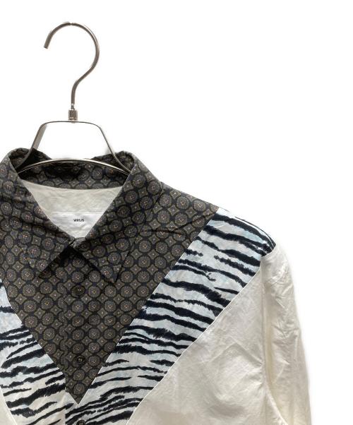 TOGA VIRILIS（トーガ ビリリース）TOGA VIRILIS (トーガ ビリリース) Fabric Triangle Panel LS 切替長袖シャツ ホワイト サイズ:46の古着・服飾アイテム