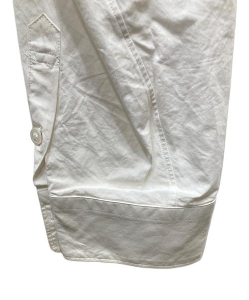 TOGA VIRILIS（トーガ ビリリース）TOGA VIRILIS (トーガ ビリリース) Fabric Triangle Panel LS 切替長袖シャツ ホワイト サイズ:46の古着・服飾アイテム