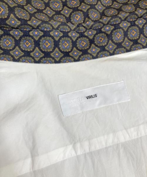TOGA VIRILIS（トーガ ビリリース）TOGA VIRILIS (トーガ ビリリース) Fabric Triangle Panel LS 切替長袖シャツ ホワイト サイズ:46の古着・服飾アイテム