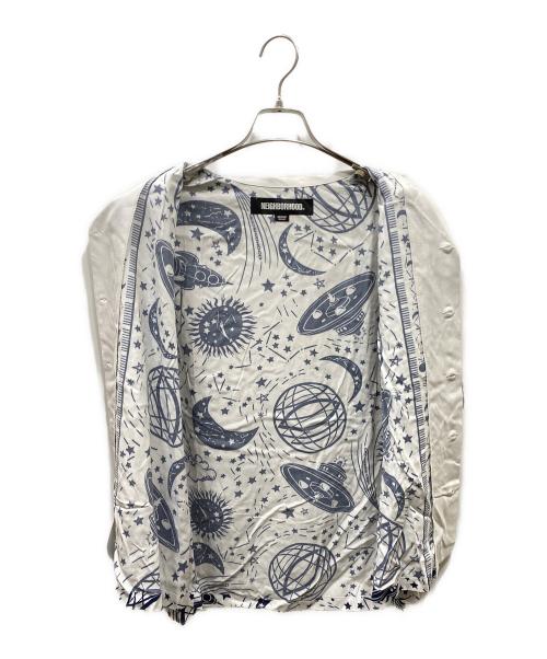 NEIGHBORHOOD（ネイバーフッド）NEIGHBORHOOD (ネイバーフッド) COSMIC HAWAIIAN SHIRT コズミックハワイアンシャツ ホワイト×ネイビー サイズ:Mの古着・服飾アイテム