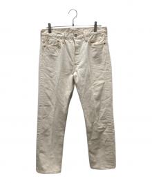 FULLCOUNT×STRASBURGO（フルカウント×ストラスブルゴ）の古着「Ecru Selvedge Slim Straight Denim」｜アイボリー