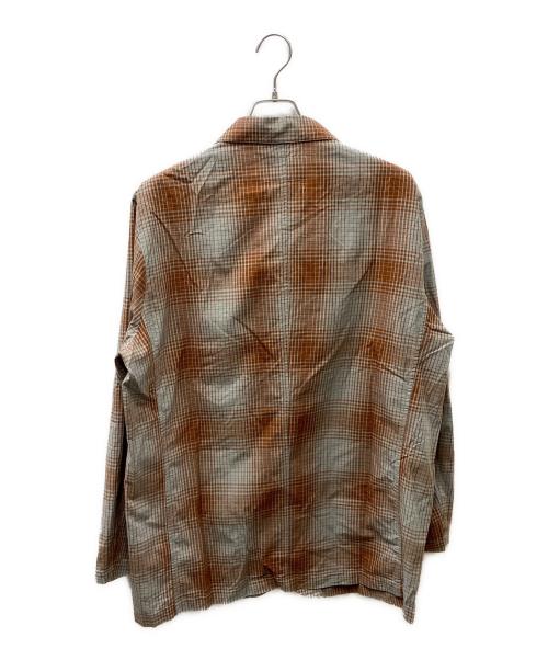 NOMA t.d.（ノーマティーディー）NOMA t.d. (ノーマティーディー) Ombre Plaid Jacket With Beading  ジャケット ブラウン サイズ:3の古着・服飾アイテム