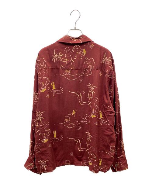 GANGSTERVILLE（ギャングスタービル）GANGSTERVILLE (ギャングスタービル) 総柄オープンカラーシャツ ブラウン サイズ:Mの古着・服飾アイテム