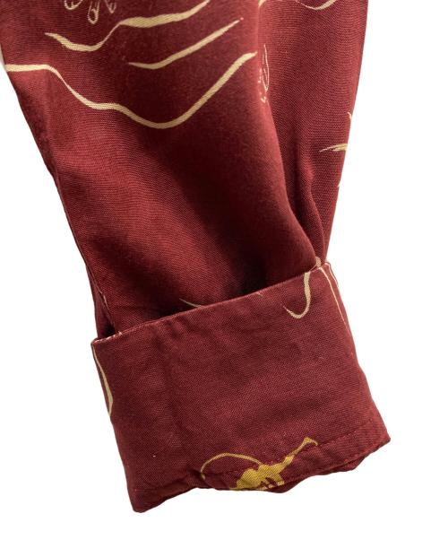 GANGSTERVILLE（ギャングスタービル）GANGSTERVILLE (ギャングスタービル) 総柄オープンカラーシャツ ブラウン サイズ:Mの古着・服飾アイテム