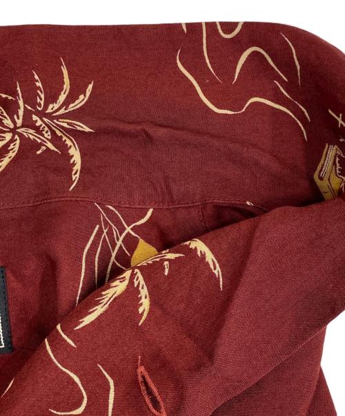 GANGSTERVILLE（ギャングスタービル）GANGSTERVILLE (ギャングスタービル) 総柄オープンカラーシャツ ブラウン サイズ:Mの古着・服飾アイテム