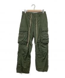 DANKE SCHON（ダンケ シェーン）の古着「クラッシュ加工カーゴパンツ」｜グリーン