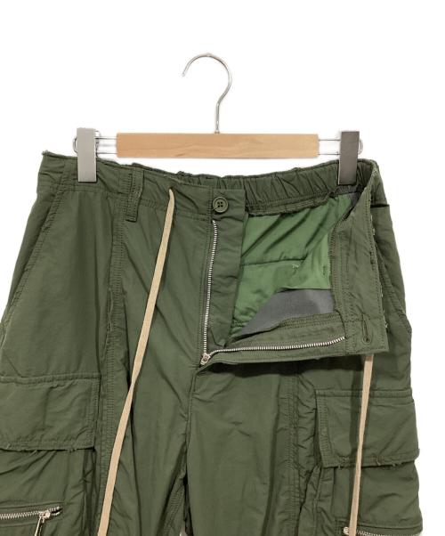 DANKE SCHON（ダンケ シェーン）DANKE SCHON (ダンケ シェーン) クラッシュ加工カーゴパンツ グリーン サイズ:Mの古着・服飾アイテム