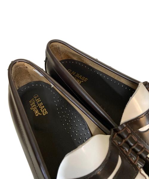 G.H.BASS&CO.（ジー・エイチ・バス・コー）G.H.BASS&CO. (ジー・エイチ・バス・コー) ローファー ブラウン×ホワイト サイズ:SIZE8 1/2の古着・服飾アイテム