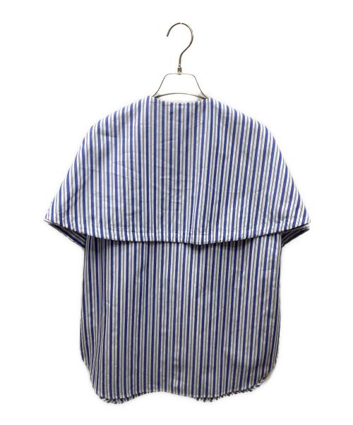 DES PRES（デ プレ）DES PRES (デ プレ) コットン ケープカラーブラウス ブルー サイズ:サイズ36の古着・服飾アイテム
