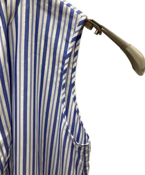 DES PRES（デ プレ）DES PRES (デ プレ) コットン ケープカラーブラウス ブルー サイズ:サイズ36の古着・服飾アイテム