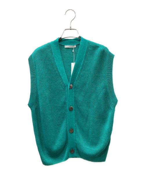GALERIE VIE（ギャルリーヴィー）GALERIE VIE (ギャルリーヴィー) リネン Vネックベスト グリーン サイズ:Freeの古着・服飾アイテム