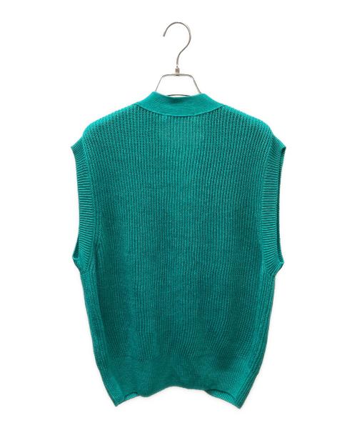 GALERIE VIE（ギャルリーヴィー）GALERIE VIE (ギャルリーヴィー) リネン Vネックベスト グリーン サイズ:Freeの古着・服飾アイテム