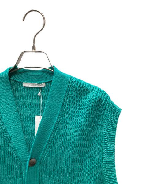 GALERIE VIE（ギャルリーヴィー）GALERIE VIE (ギャルリーヴィー) リネン Vネックベスト グリーン サイズ:Freeの古着・服飾アイテム