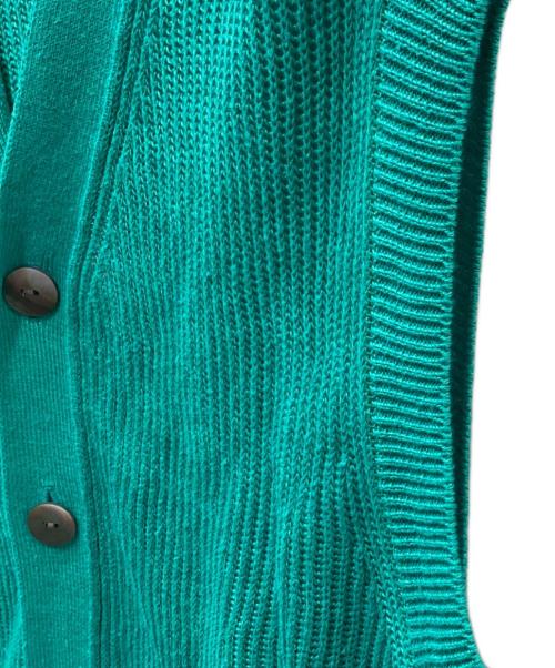 GALERIE VIE（ギャルリーヴィー）GALERIE VIE (ギャルリーヴィー) リネン Vネックベスト グリーン サイズ:Freeの古着・服飾アイテム